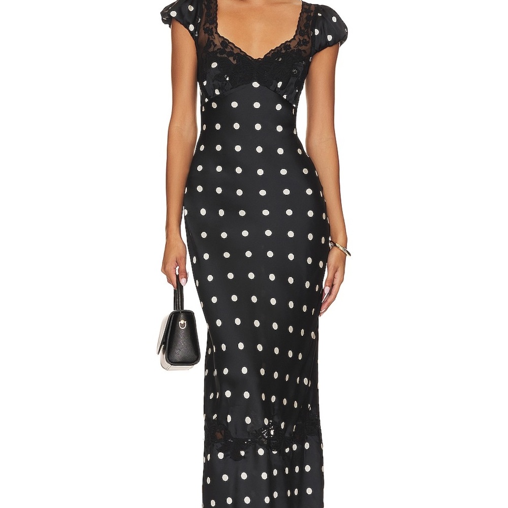 Free People Black and White Butterly Babe Dress